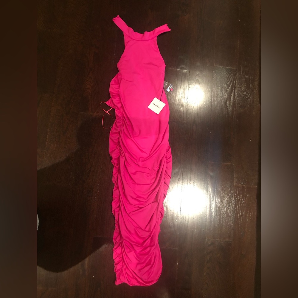 Superdown hot pink Mallory halter dress. Never worn tags still on!